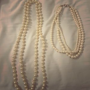 Vintage Costume Pearl Necklaces